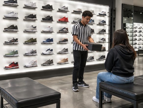 Foot Locker: Sneakerwinkel met een wand vol sneakers